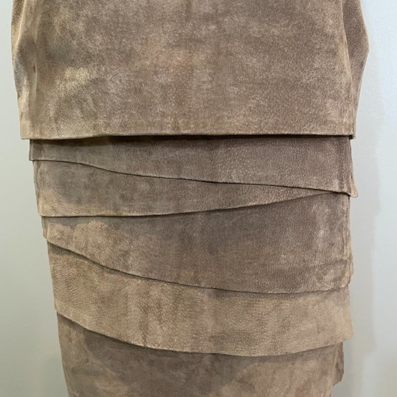 Wear it Out Womens Lined Layered Suede Skirt sz 14 NWT (1 Flaw) See Photos - Picture 3 of 9